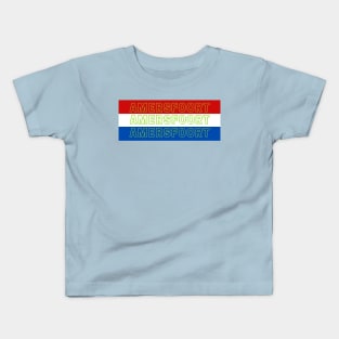 Amersfoort City in Netherlands Flag Color Stripes Kids T-Shirt